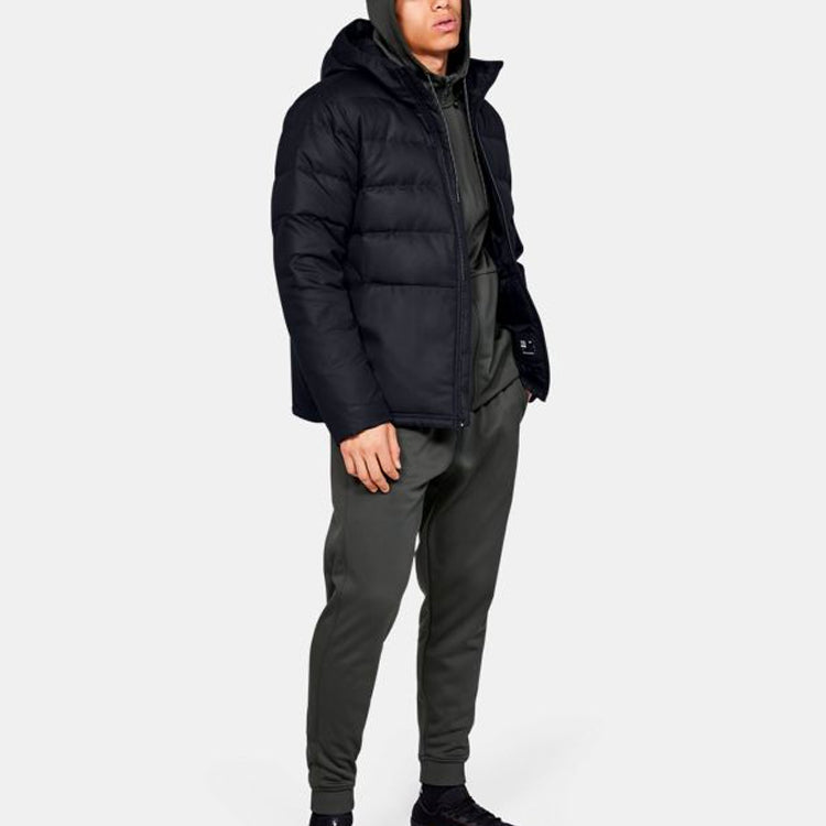 Under Armour Sportstyle Down Hooded Jacket 'Black' 1342693-001