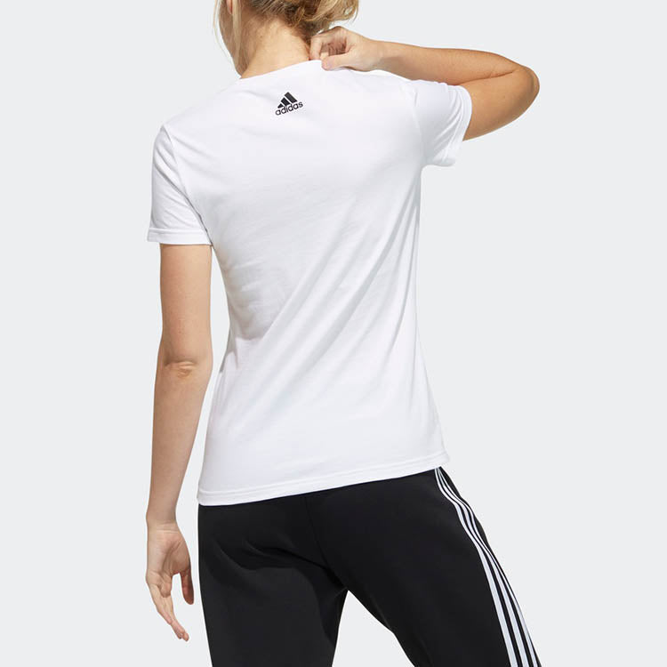(WMNS) adidas Contrasting Colors Logo Pocket Sports Stylish Short Sleeve White T-Shirt GP0686