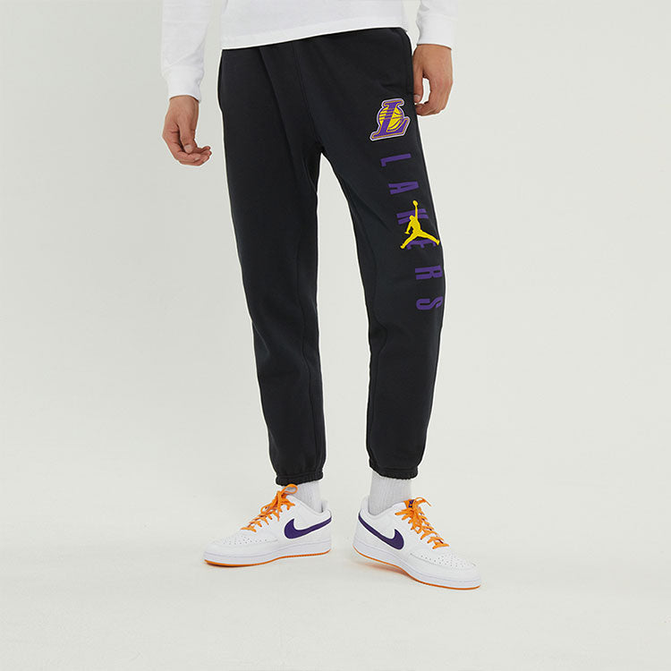 Air Jordan NBA Courtside Statement Edition Los Angeles Lakers Bundle Feet Sports Long Pants Black DB1774-010