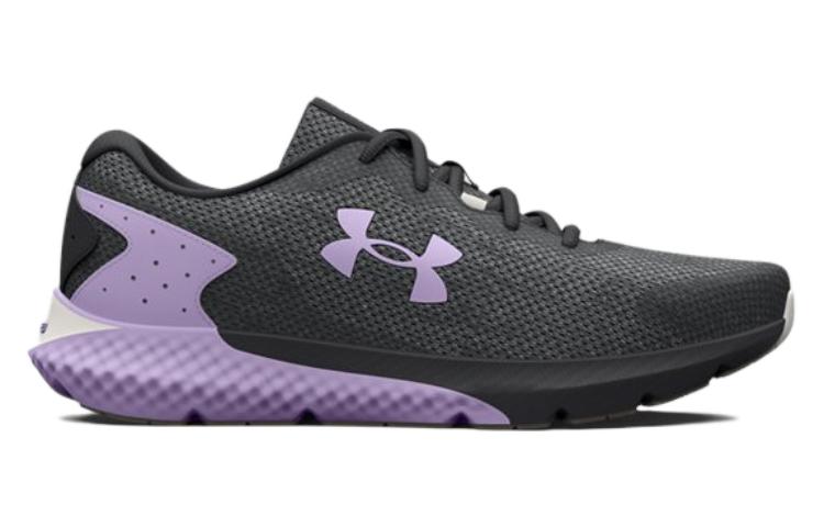 (WMNS) Under Armour Charged Rogue 3 Knit 'Jet Grey Nebula Purple' 3026147-101