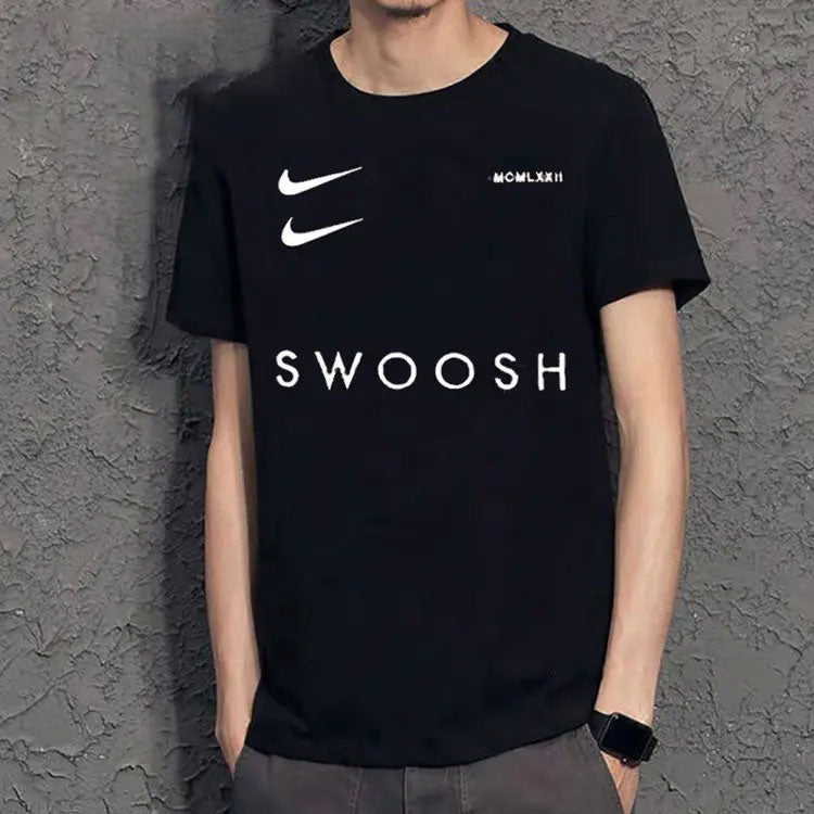 Nike Sportswear Swoosh Chest Sports Round Neck Short Sleeve Black DH0030-010