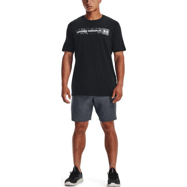 Under Armour Camo Chest Stripe Short Sleeve T-shirt 'Black White' 1376830-001