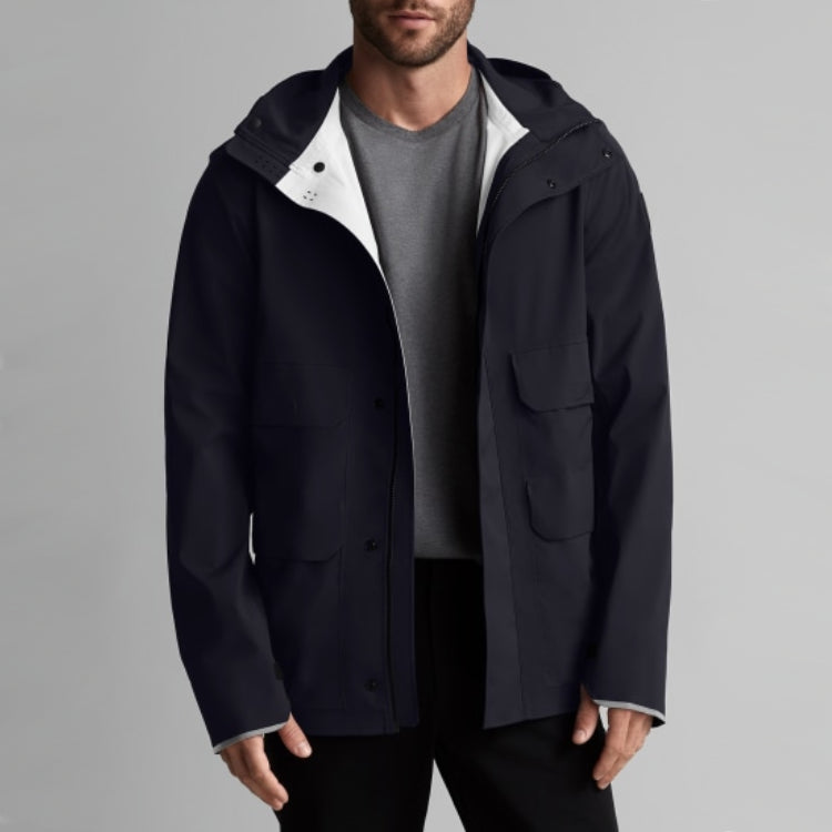 Canada Goose Meaford Black Label Hooded Jacket For Men Navy 5611MB-67