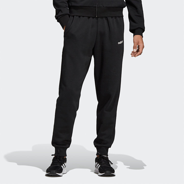 adidas E Pln T Pnt Fl Solid Color Bundle Feet Casual Sports Pants Black DU0372