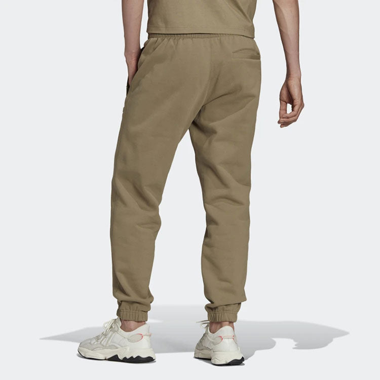 Men's adidas originals Logo Solid Color Bundle Feet Sports Pants/Trousers/Joggers Brown H62547