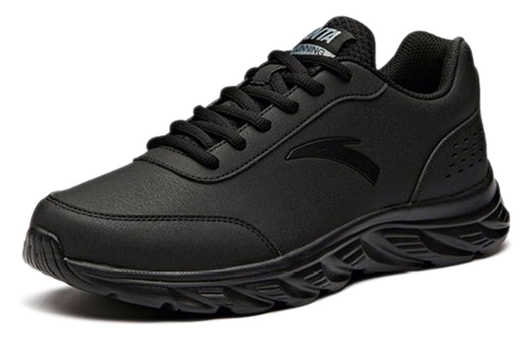 ANTA Running Series Sneakers Leather 'Black' 91835529-6