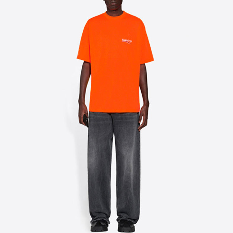 Balenciaga Large Fit T-Shirt 'Fluo Orange' 641675TKVE87073
