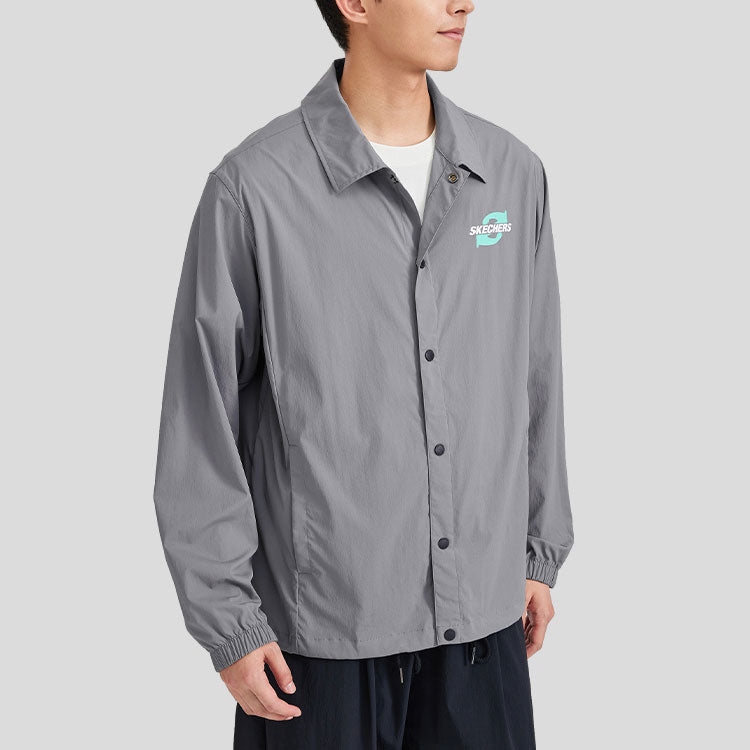 Skechers Casual Letter Printed Jacket 'Grey' L224M049-040R