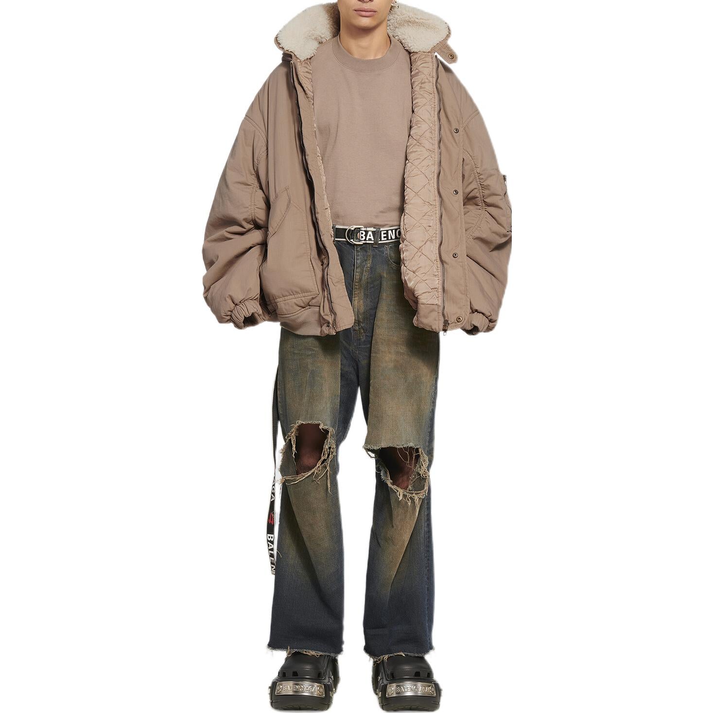 Balenciaga Cotton Ripstop Unity Bomber Jacket 'Beige' 698837TLP039577