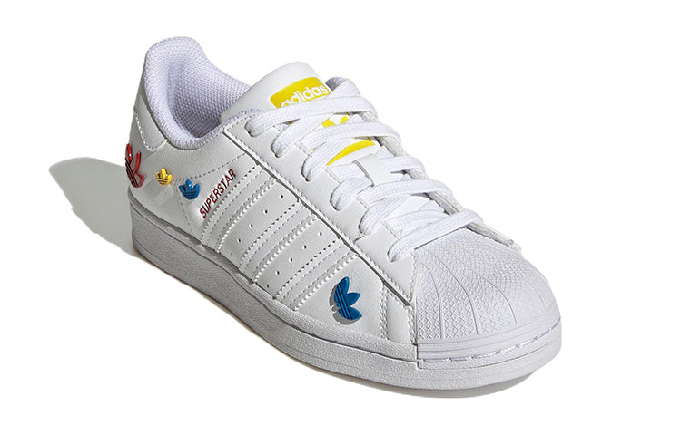 (GS) adidas Superstar 'White Yellow Blue' GV8876