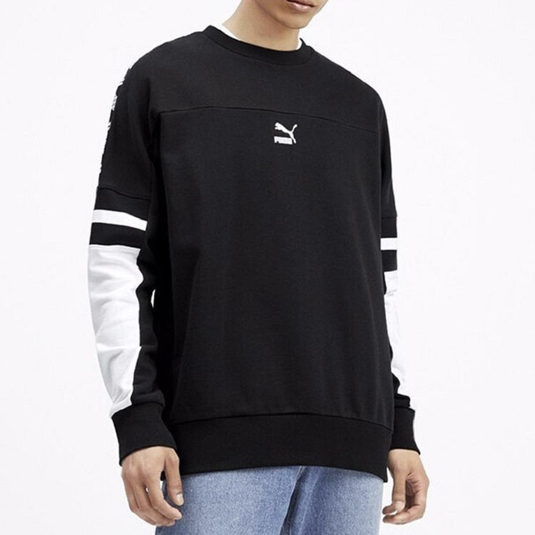 PUMA Casual Sports Round Neck Long Sleeves Black 595872-01