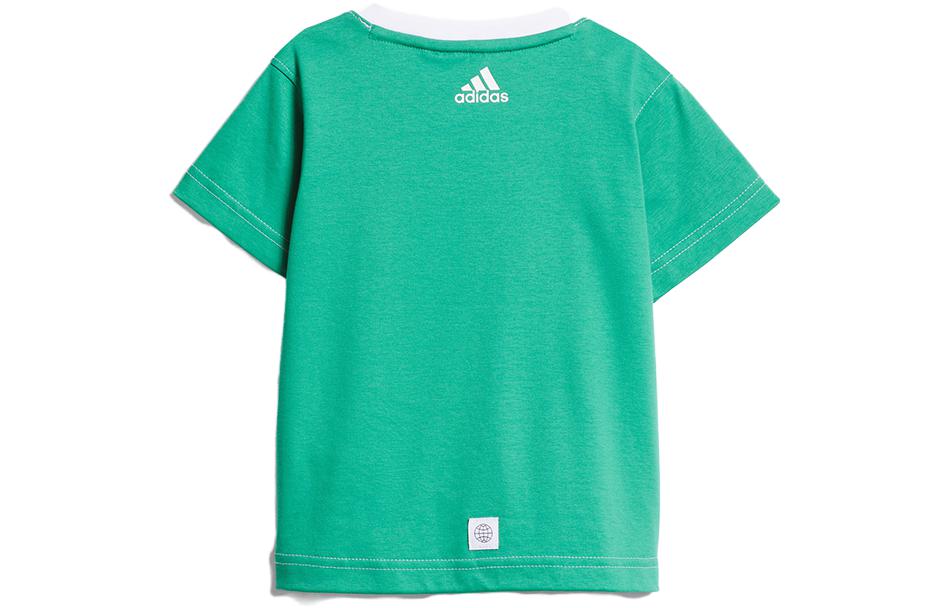 (PS) adidas TEE 3/4 Set 'White Green Black' IA8223