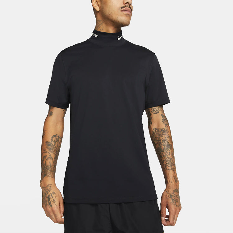 Nike x NOCTA Drake Golf Short Sleeve Mock Neck Top Asia Sizing 'Black' DJ5577-010