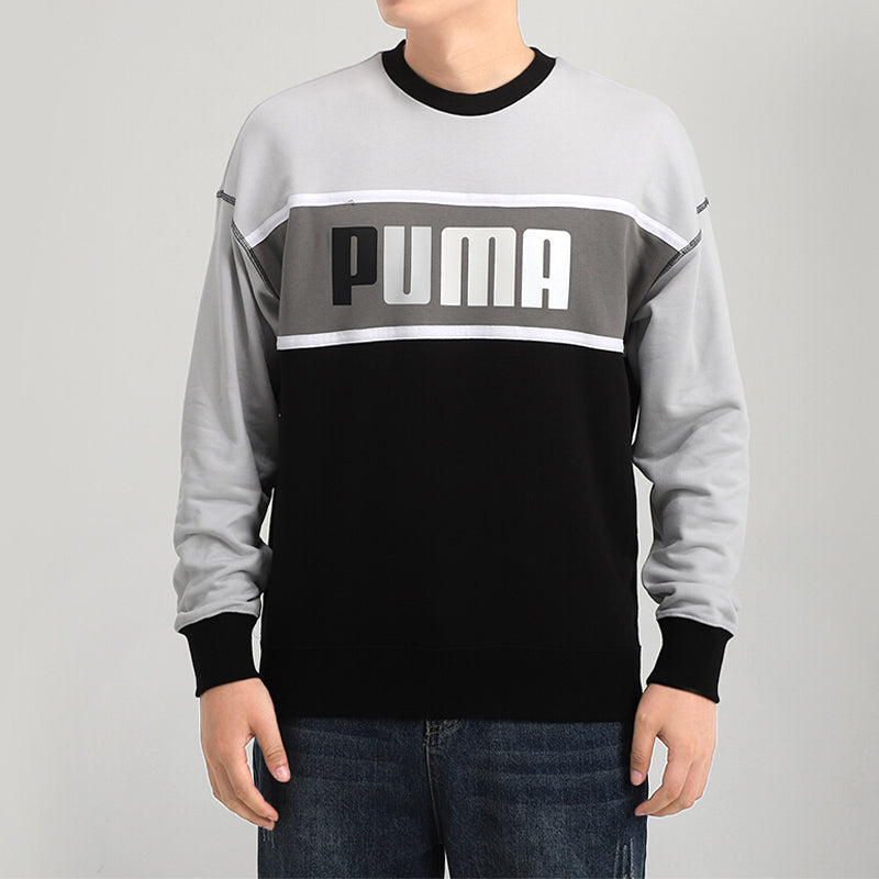 PUMA Regular Fit Retro Sweatshirt 'Black White Grey' 530710-01