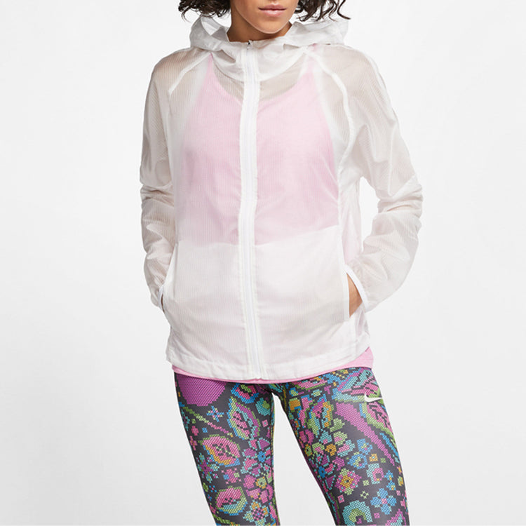 (WMNS) Nike Gym Running Hooded Jacket White BV4941-100