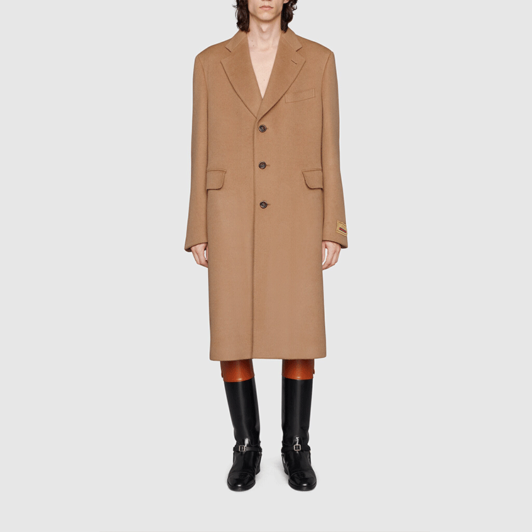 Gucci Single Breasted Overcoat 'Camel' 663482-ZAHGS-2250
