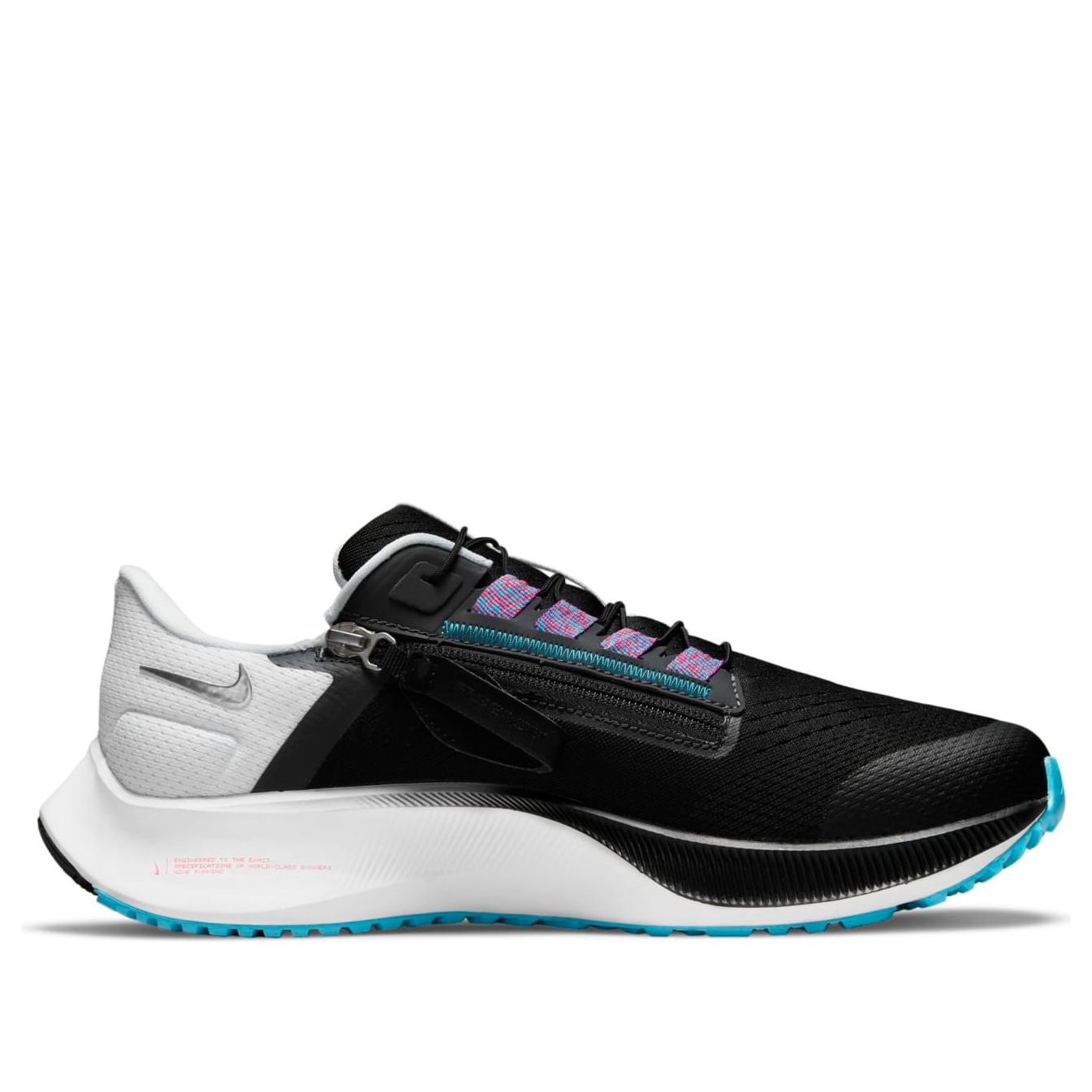 Nike Air Zoom Pegasus 38 Flyease Extra Wide 'Black Metallic Silver' DA6678-002