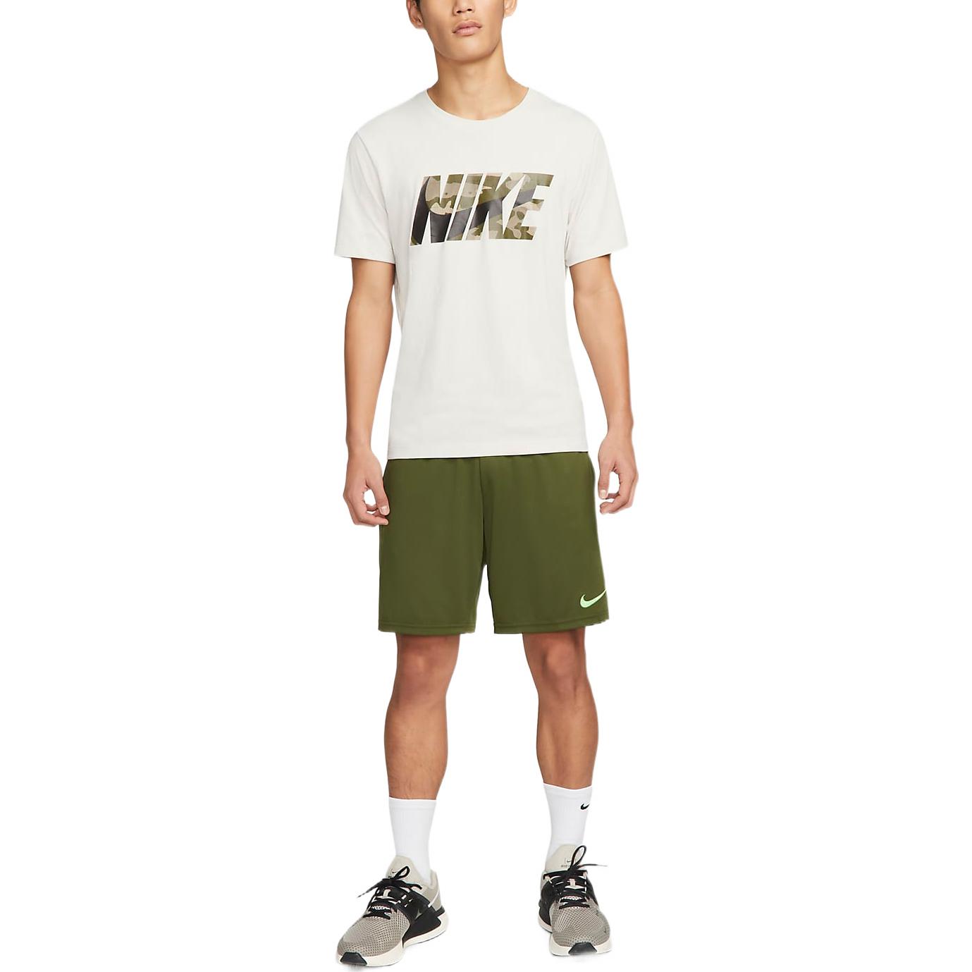 Men's Nike Camouflage Alphabet Printing Round Neck Casual Short Sleeve White T-Shirt DM5670-072