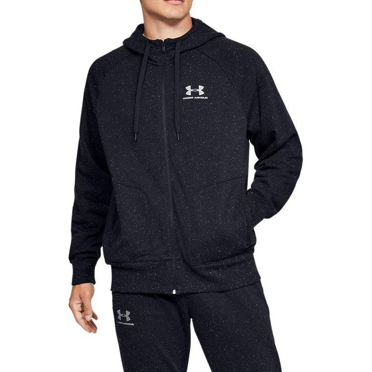 Men's Under Armour UA Fleece Training Sports Jacket Black 1355630-001