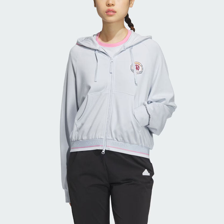 (WMNS) adidas Verbiage Hooded Jacket Asia Sizing 'Grey' JE3605
