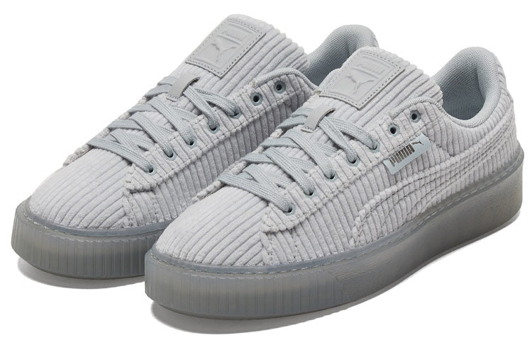 (WMNS) PUMA Basket Platform Strap 'Grey' 384232-02