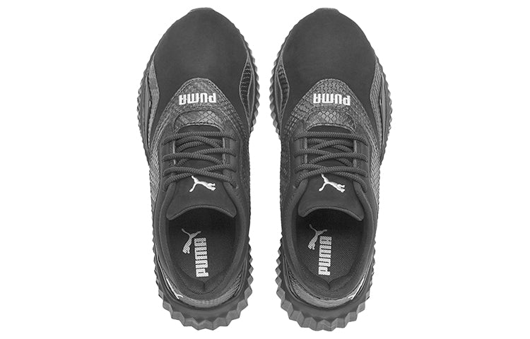 (WMNS) PUMA Defy Stitched Croc Low Top Running Shoes Black/Grey 192628-01