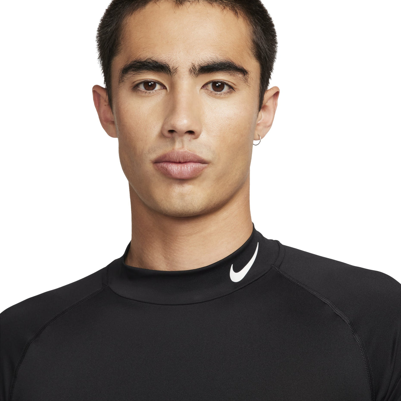 Nike Pro Dri-FIT Fitness Mock-Neck Long T-Shirt 'Black' FB7909-010