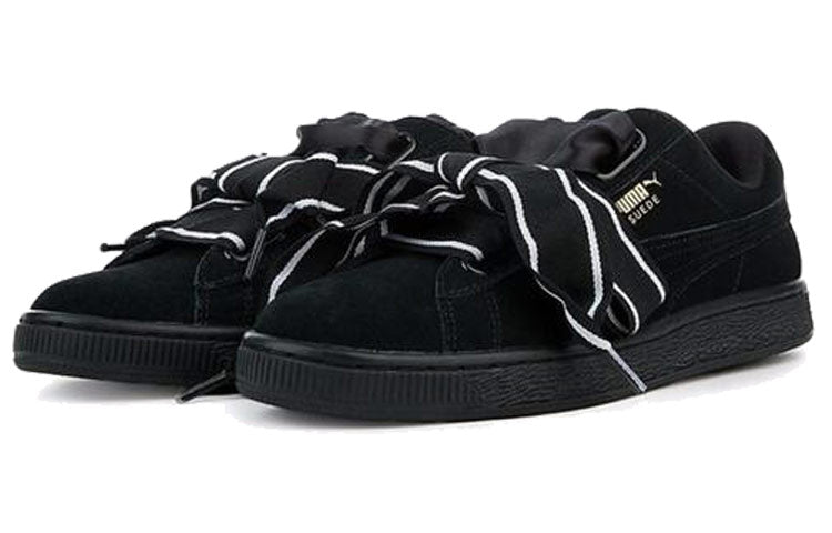 (WMNS) PUMA Suede Heart Satin NEW AUTHENTIC Black 364084-01