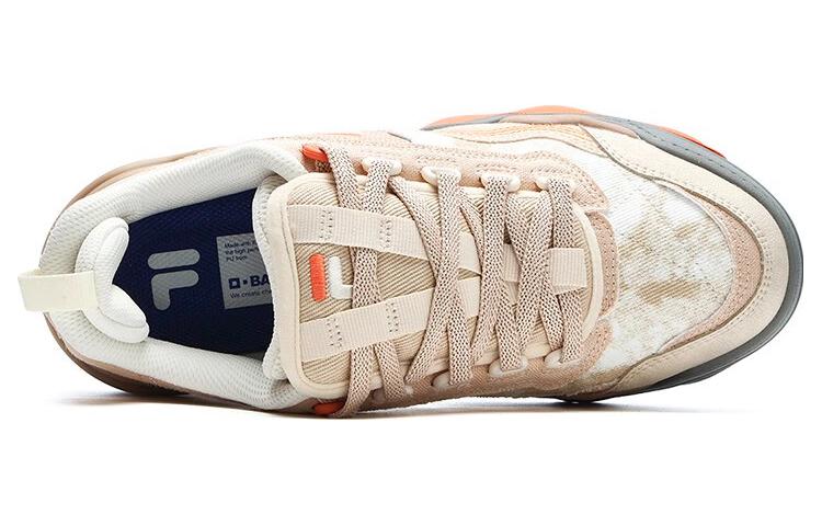(WMNS) FILA FUSION Kick Sneakers 'Brown White Orange' T12W312201FTA