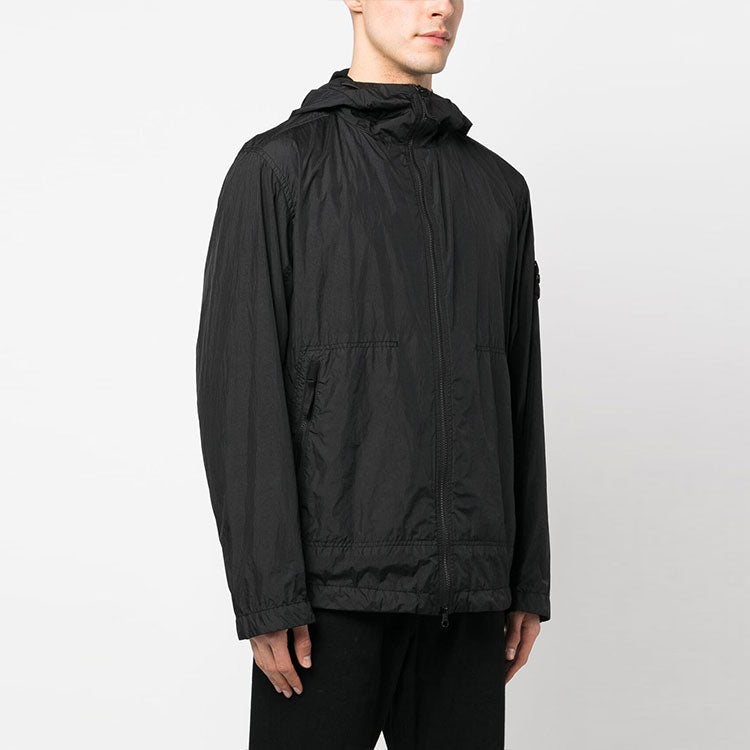 STONE ISLAND Crinkle Reps Light Hooded Jacket 'Black' 781540522-V0029