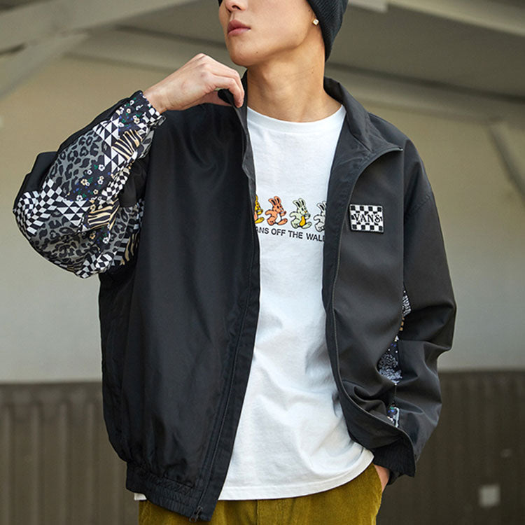 Vans Grid animal Printing Jacket Couple Style Black VN0A5H9SBLK