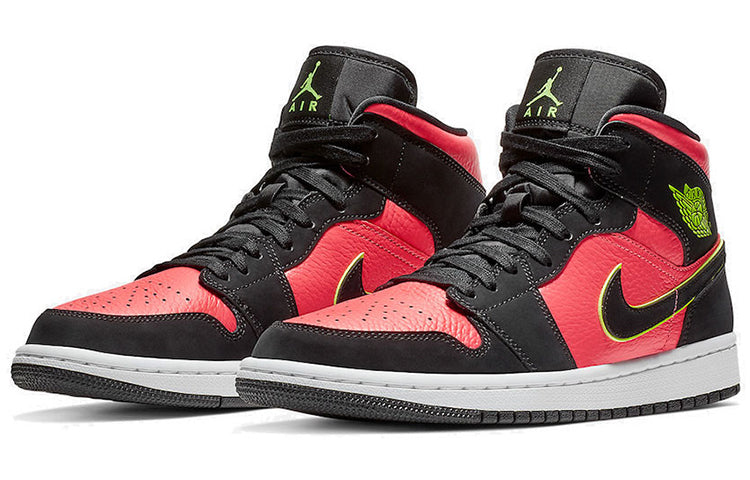 (WMNS) Air Jordan 1 Retro Mid 'Hot Punch Volt' BQ6472-006
