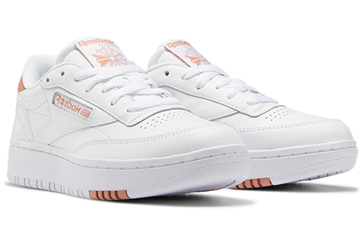 (WMNS) Reebok Club C Double Running Shoes White/Orange FY1075