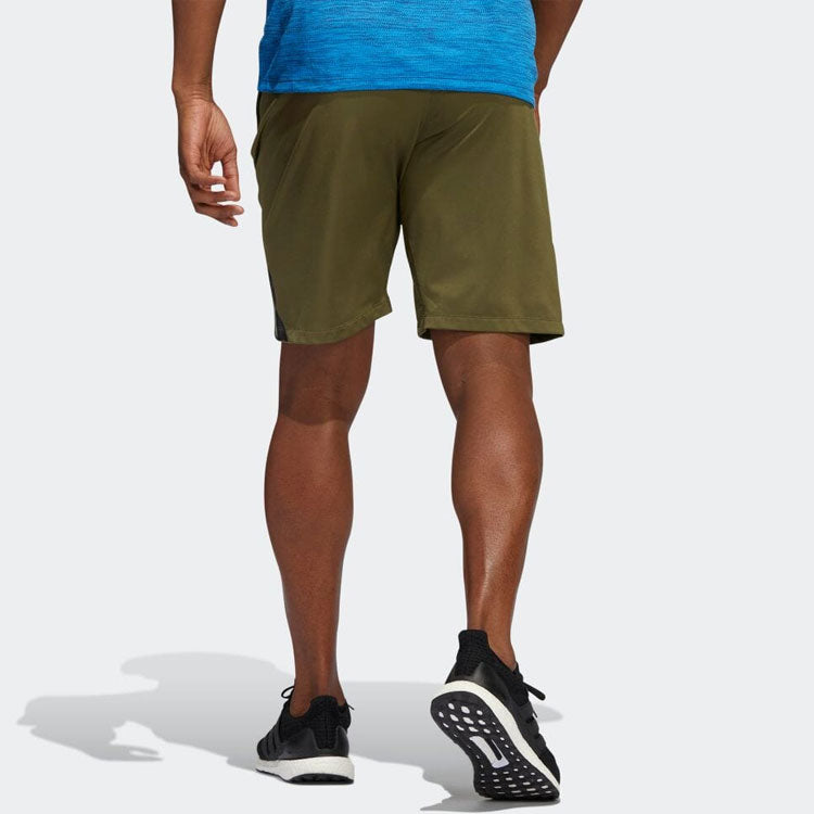 adidas Solid Color Breathable Straight Logo Shorts Green HE6795