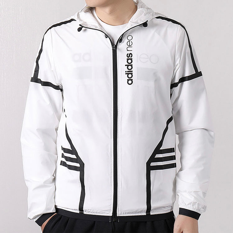 adidas neo Casual Windproof Cozy Jacket White DU8156