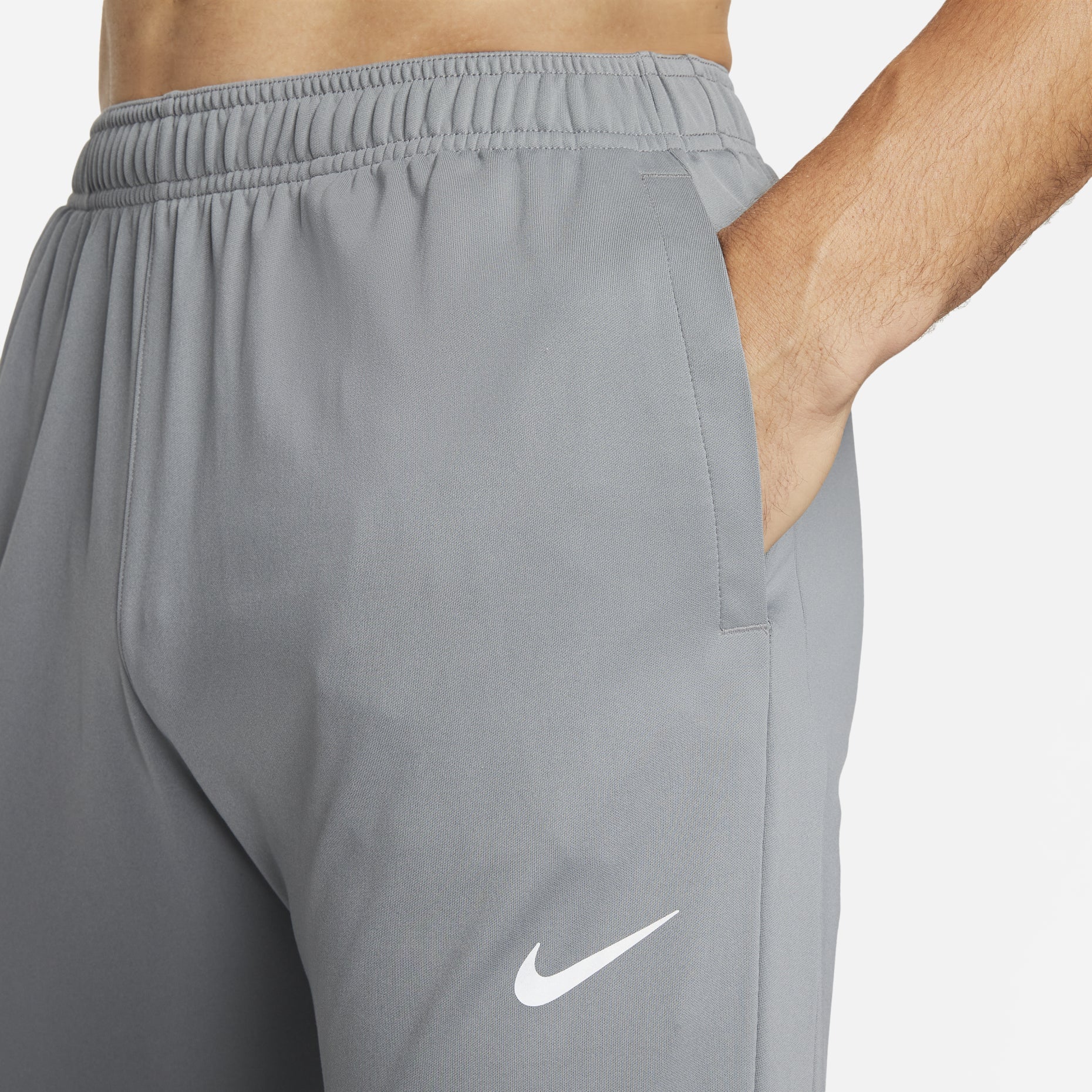 Men's Nike Sports Fitness Training Running Knit Long Pants/Trousers Gray DD5004-084