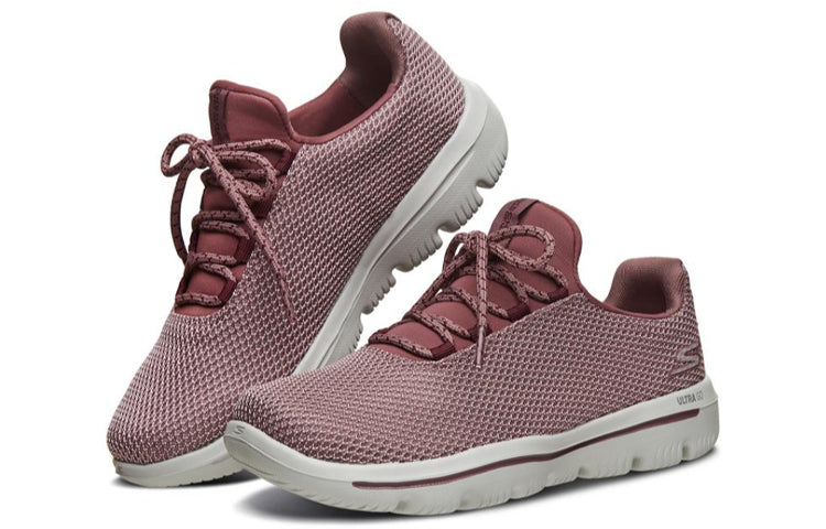 (WMNS) Skechers Go Walk Evolution Ultra Sneakers Red/White 15727-MVE