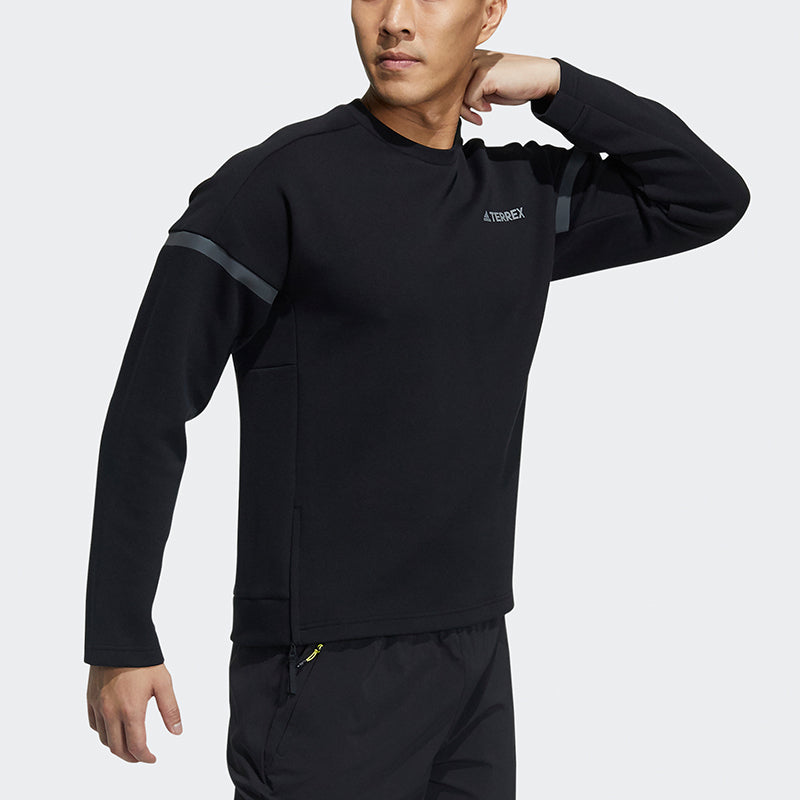 adidas Unisex Sports Round-Neck Knitting Sweatshirt Black GN7567