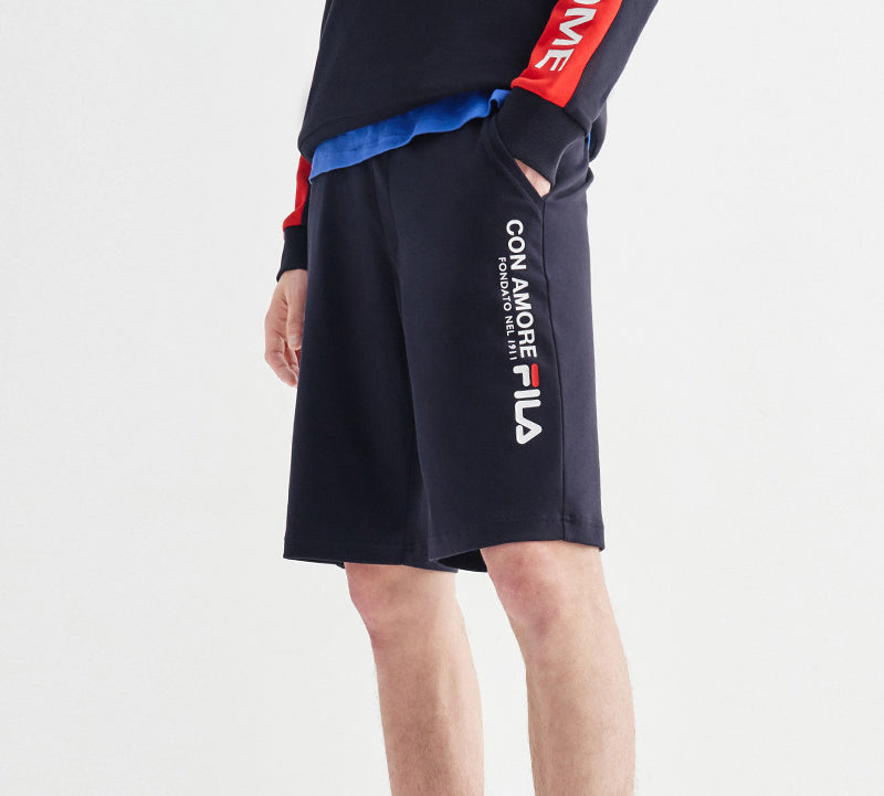 FILA Logo Alphabet Printing Sports Shorts Blue F11M028609F-NV