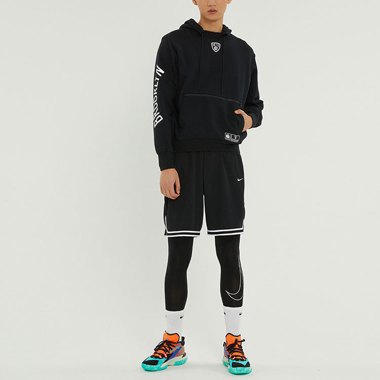 Men's Nike Brooklyn Nets Casual Sports Fleece Pullover Black DH9444-010