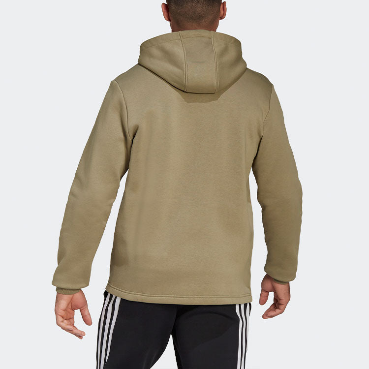 adidas Solid Color Zipper Long Sleeves Sports Hooded Jacket light green HU0294