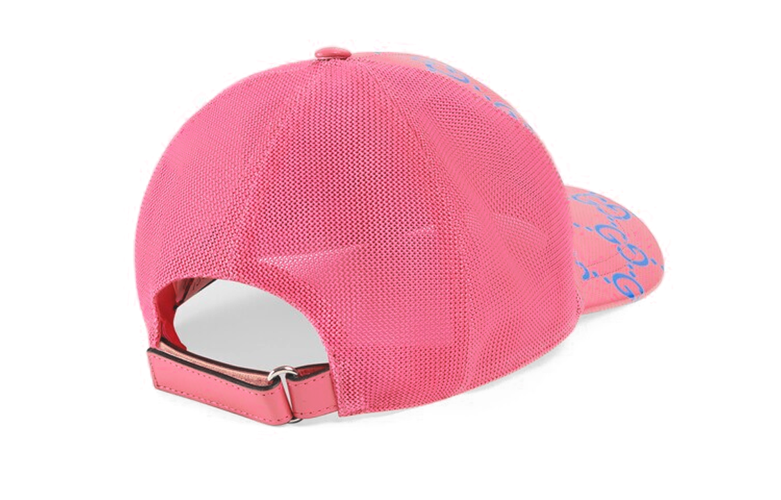 Gucci GG Leather Baseball Hat 'Pink Blue' 728853-4HAWH-8972