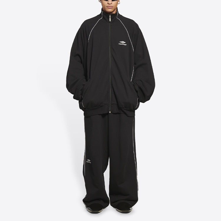Balenciaga 3B Sports Icon Tracksuit Jacket 'Black' 697954TMVA61000