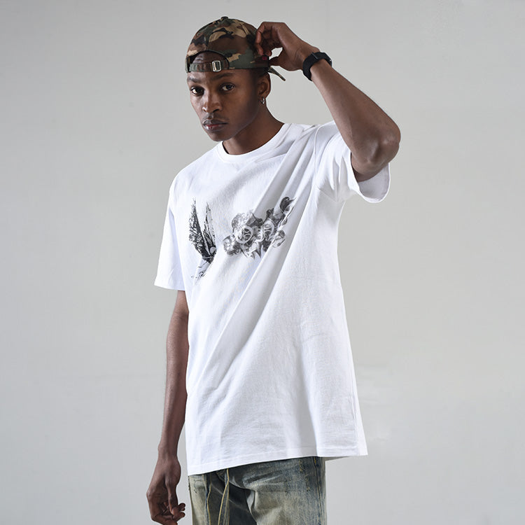 VLONE Smoke Demon Angel Short Sleeve Unisex White VLTE2001WH