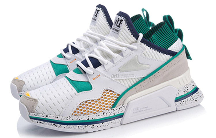 (WMNS) Li-Ning 001 T1000 No Boundry Mid 'White Green' AGLP012-4