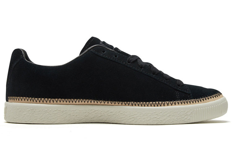 PUMA SUEDE TRIM PRM Retro Low Tops Casual Skateboarding Shoes Unisex Black 369992-01