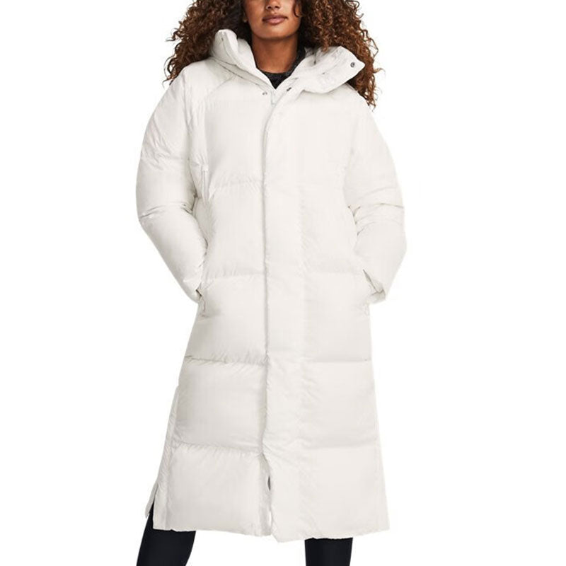 (WMNS) Under Armour ColdGear Infrared Long Puffer Jacket 'White' 1378857-112