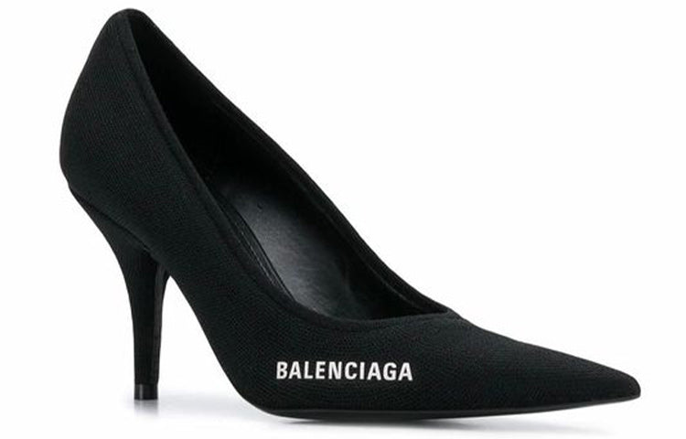 (WMNS) Balenciaga Knife Knit 80mm Pump Heels 'Black' 628602W18021090