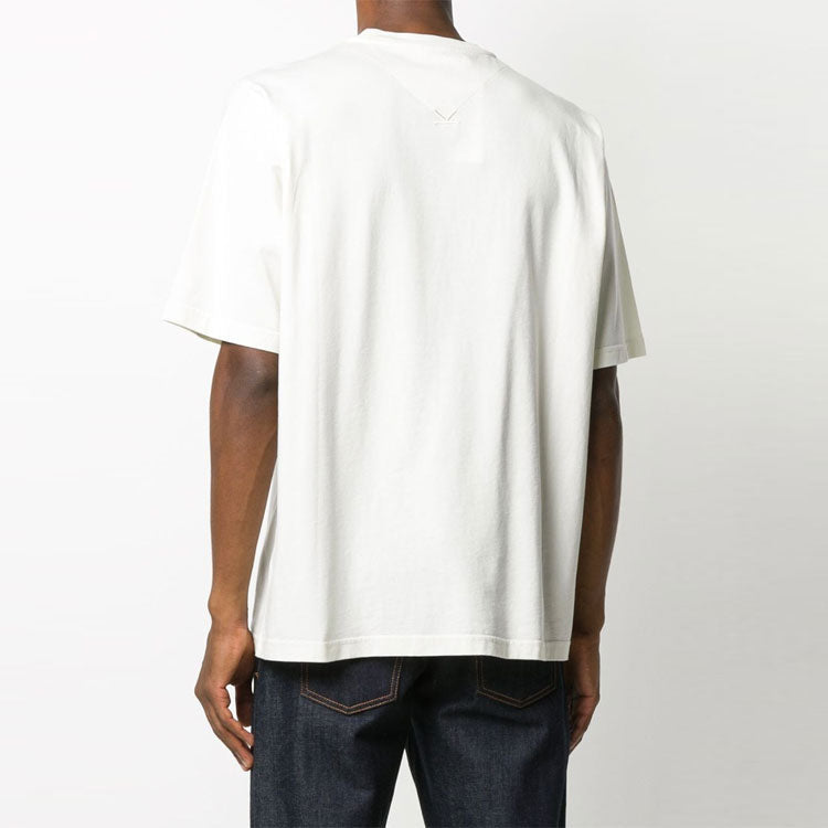 Men's KENZO Series Pattern Short Sleeve Creamy White FA5-5TS517-4V6-02