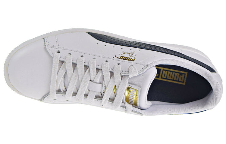 (WMNS) PUMA Clyde Core Leather Foil 'White Navy' 364670-02